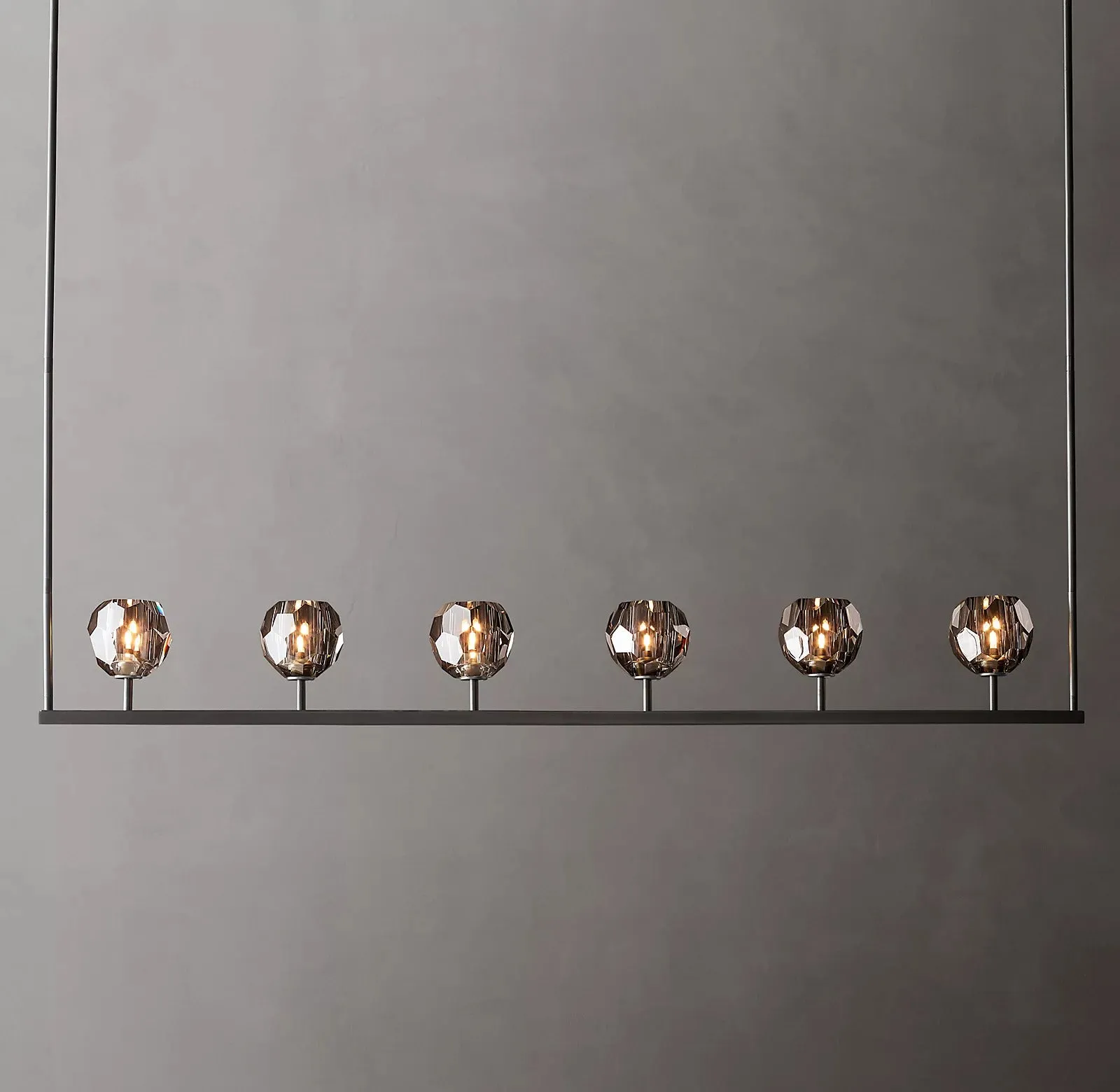 Belle De Crystal Linear Chandelier 60"