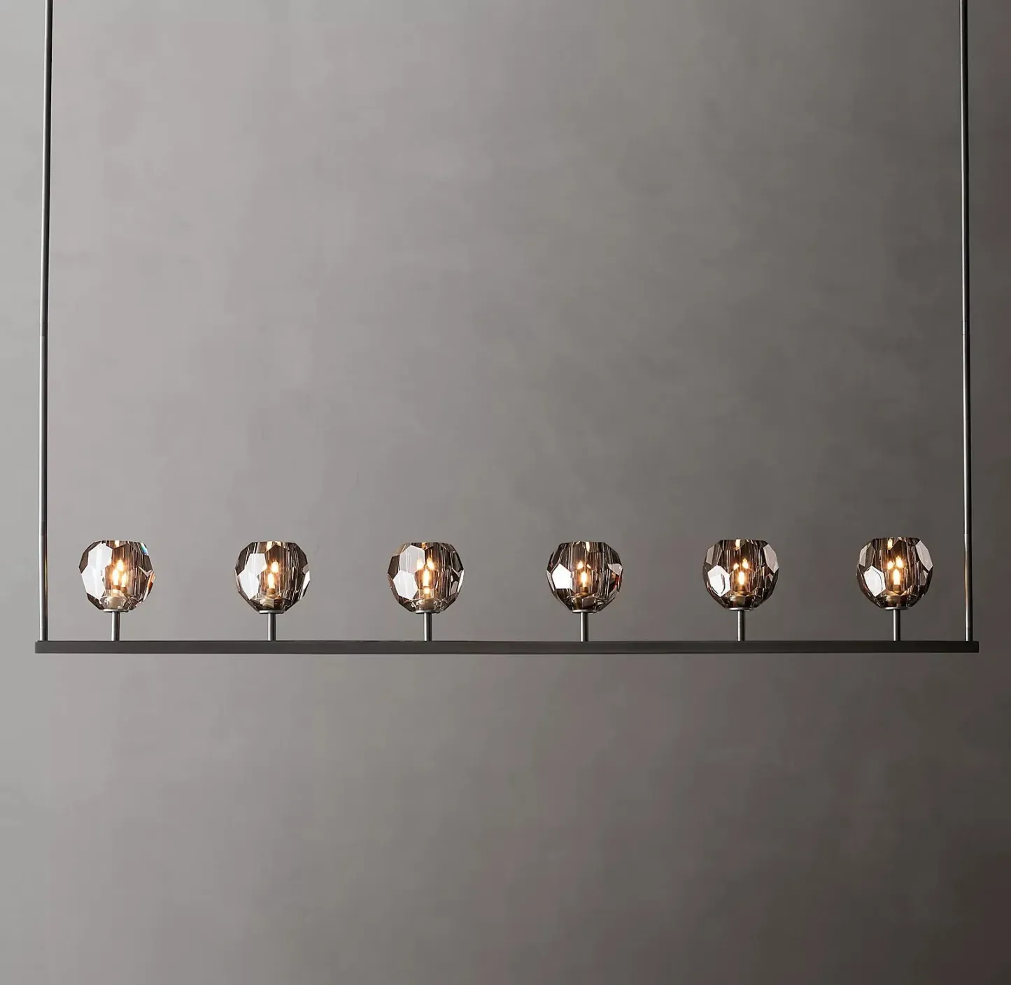 Belle De Crystal Linear Chandelier 60"