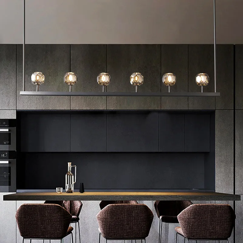 Belle De Crystal Linear Chandelier 60"