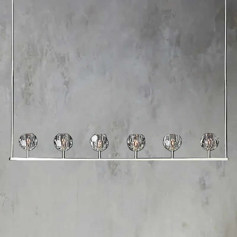 Belle De Crystal Linear Chandelier 60"