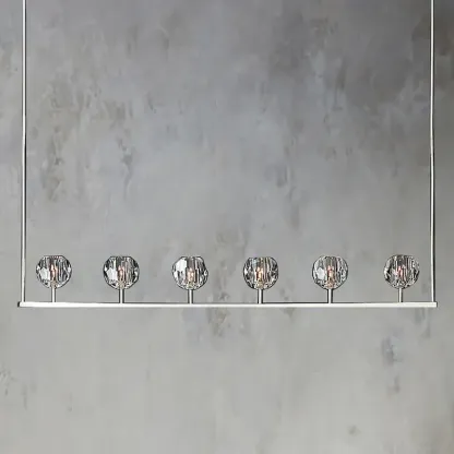 Belle De Crystal Linear Chandelier 60"