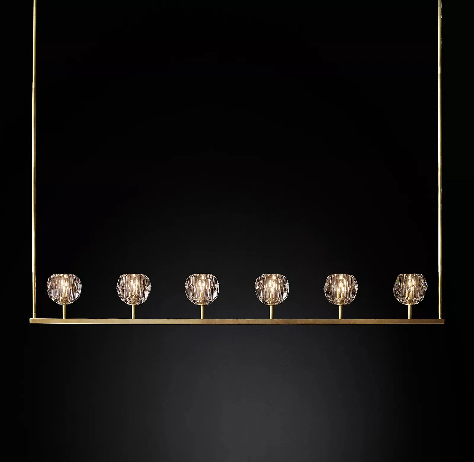 Belle De Crystal Linear Chandelier 60"