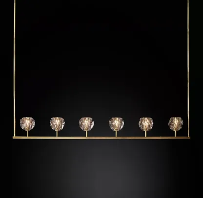 Belle De Crystal Linear Chandelier 60"
