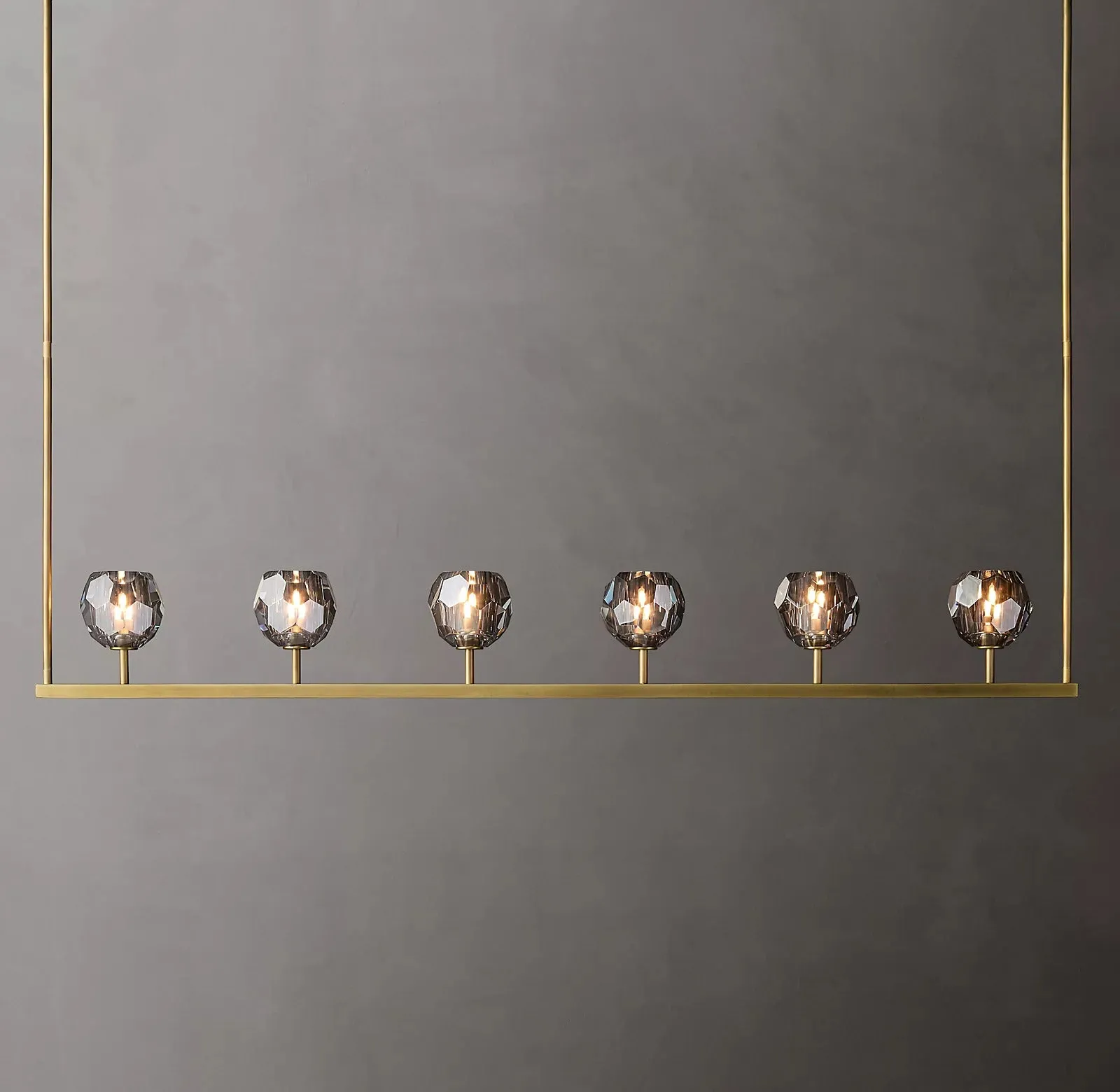 Belle De Crystal Linear Chandelier 60"