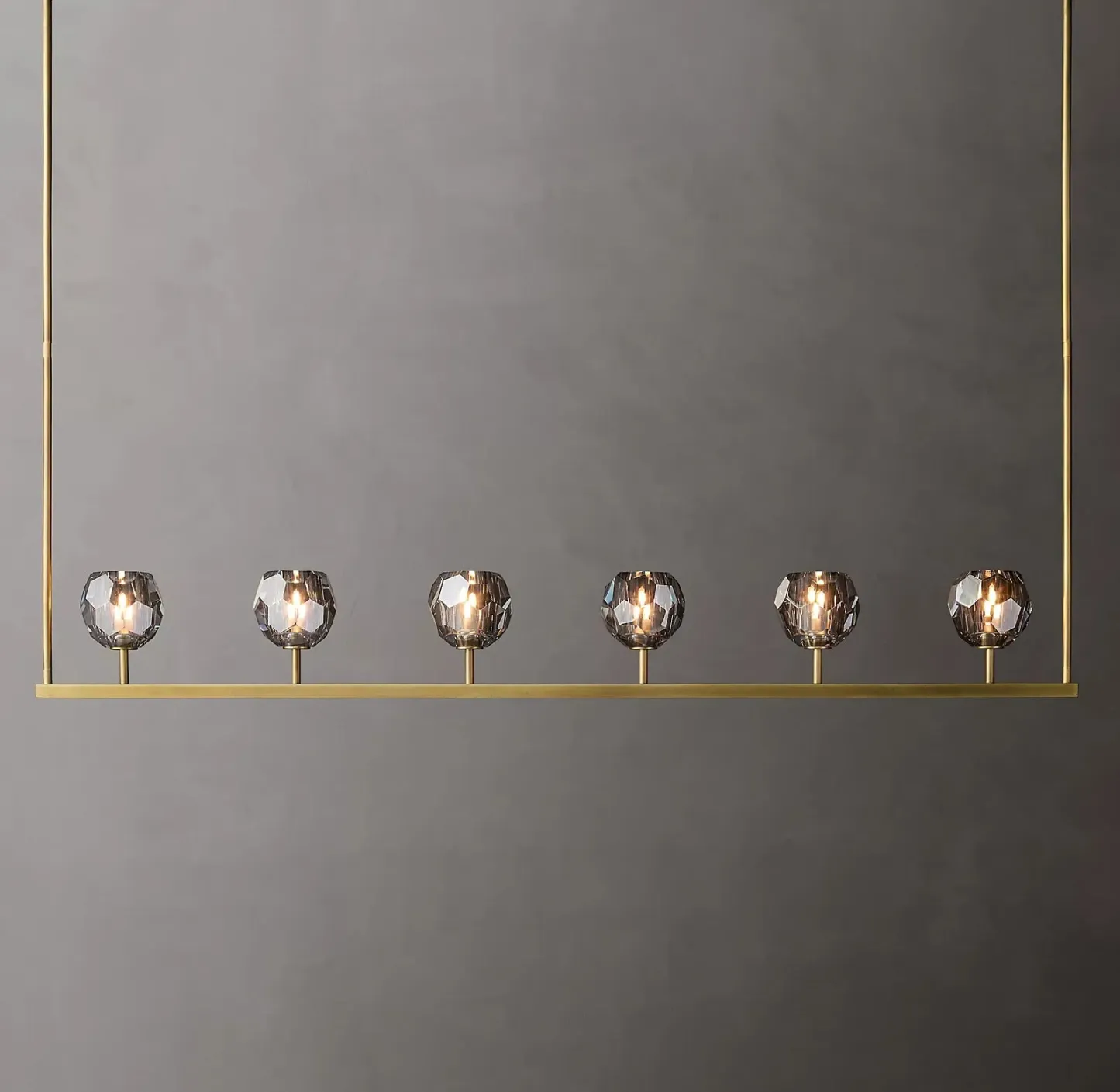 Belle De Crystal Linear Chandelier 60"