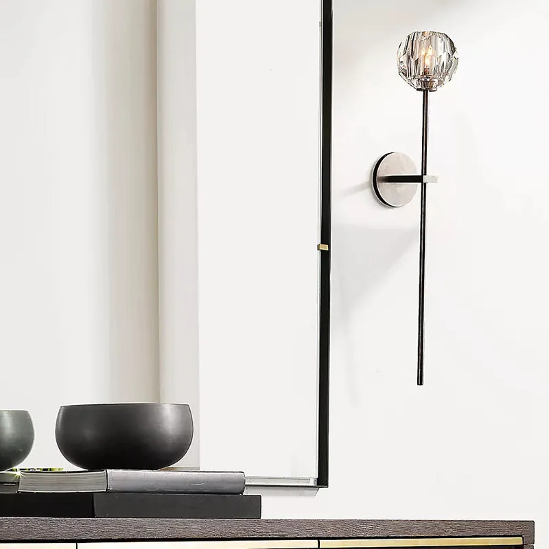 Belle De Crystal Single-Head Ball Wall Sconce