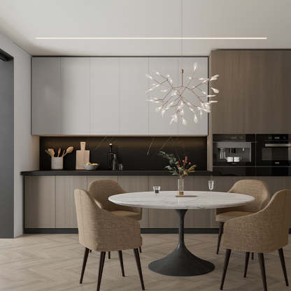 Black Firefly Branches Bifurcated Shape LED Chandelier