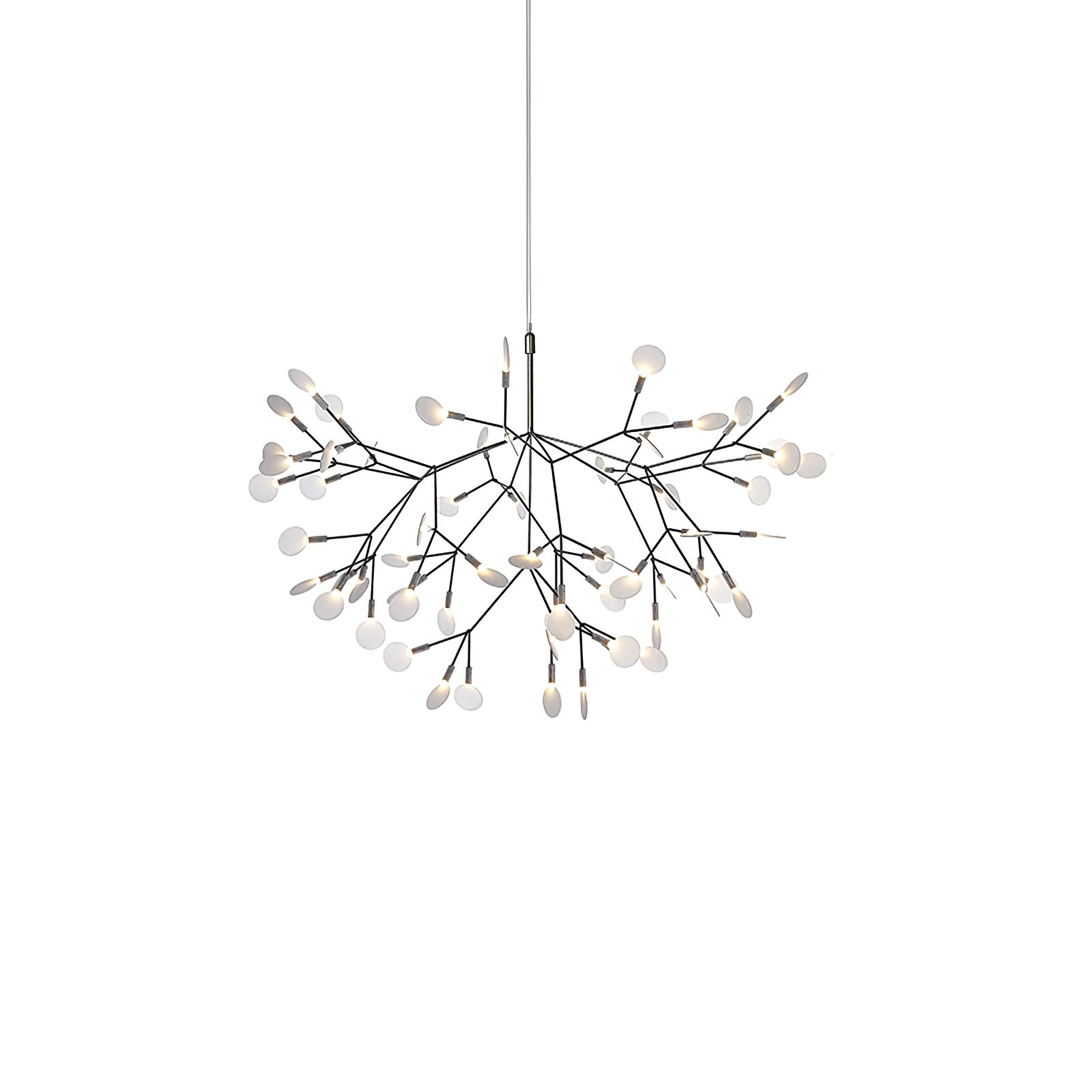 Black Firefly Branches Bifurcated Shape LED Chandelier