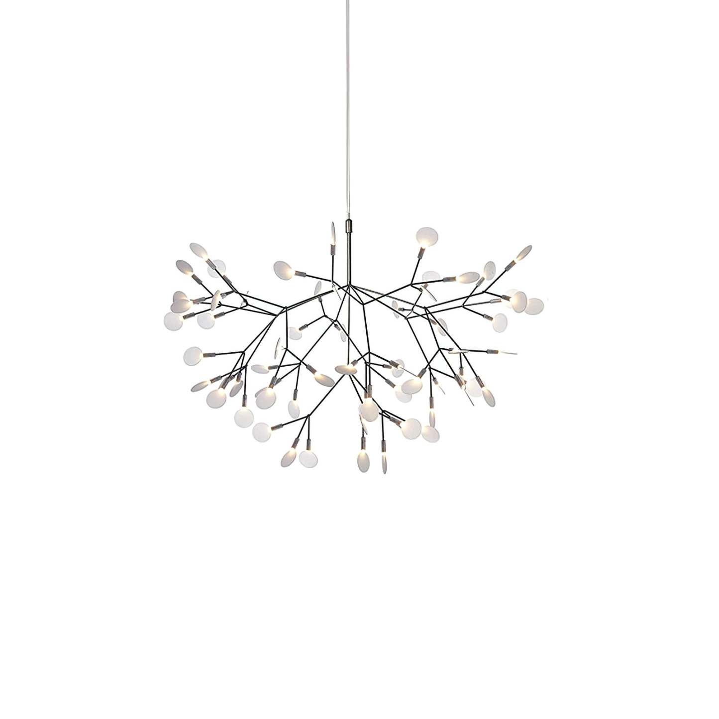 Black Firefly Branches Bifurcated Shape LED Chandelier