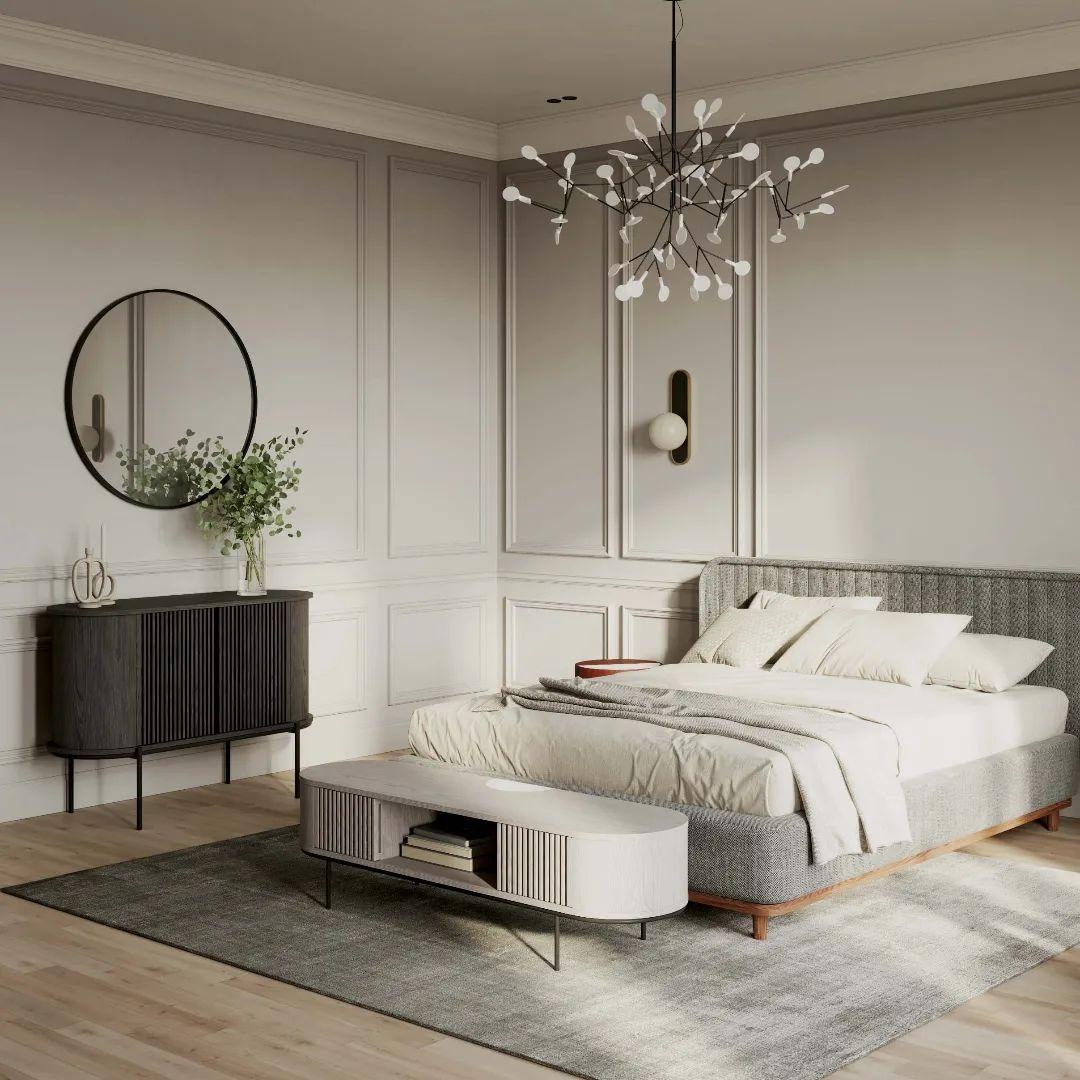 Black Firefly Branches Bifurcated Shape LED Chandelier
