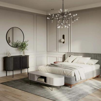 Black Firefly Branches Bifurcated Shape LED Chandelier