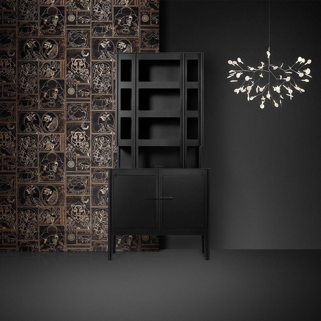 Black Firefly Branches Bifurcated Shape LED Chandelier