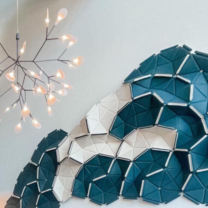 Black Firefly Branches Bifurcated Shape LED Chandelier