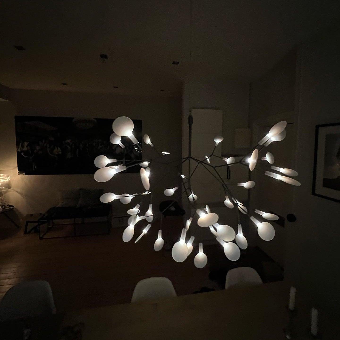 Black Firefly Branches Bifurcated Shape LED Chandelier