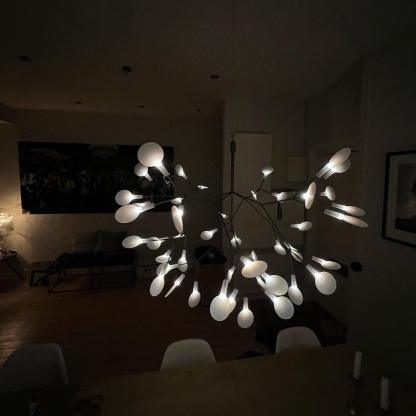Black Firefly Branches Bifurcated Shape LED Chandelier