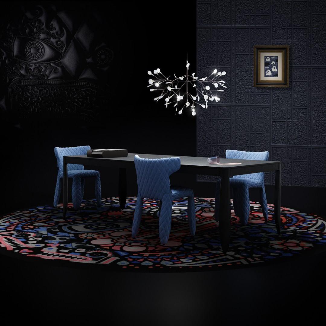 Black Firefly Branches Bifurcated Shape LED Chandelier