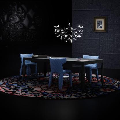 Black Firefly Branches Bifurcated Shape LED Chandelier