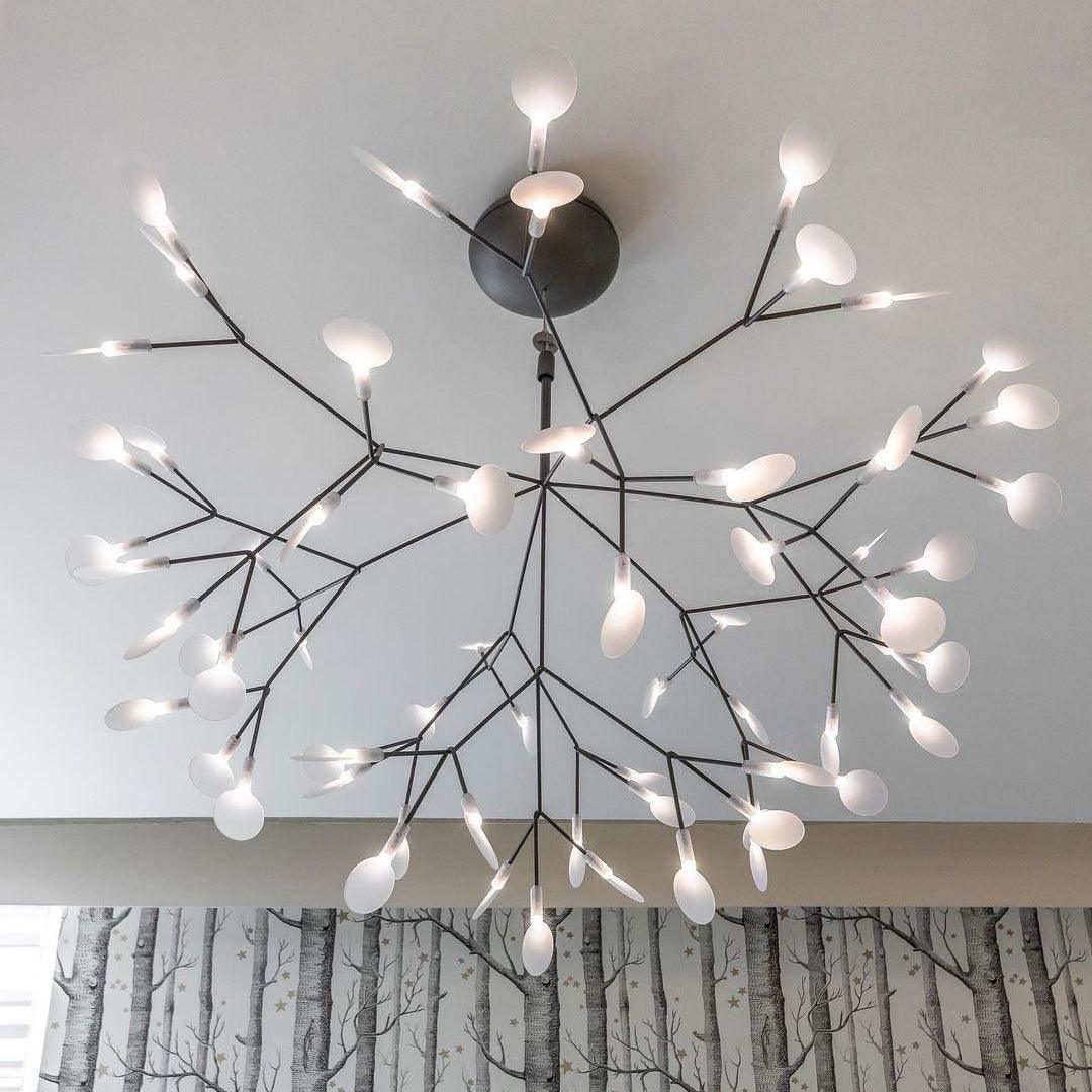 Black Firefly Branches Bifurcated Shape LED Chandelier