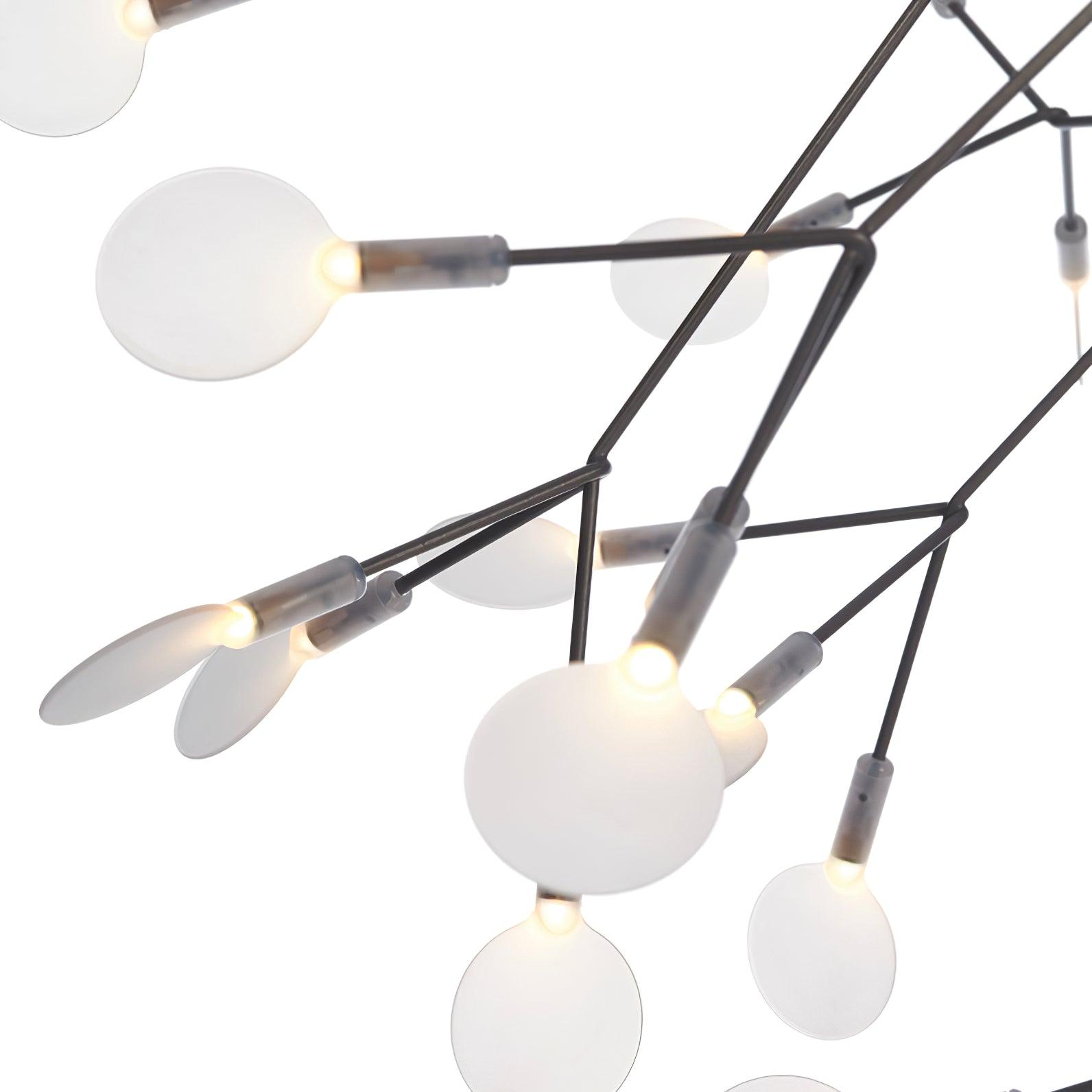 Black Firefly Branches Bifurcated Shape LED Chandelier