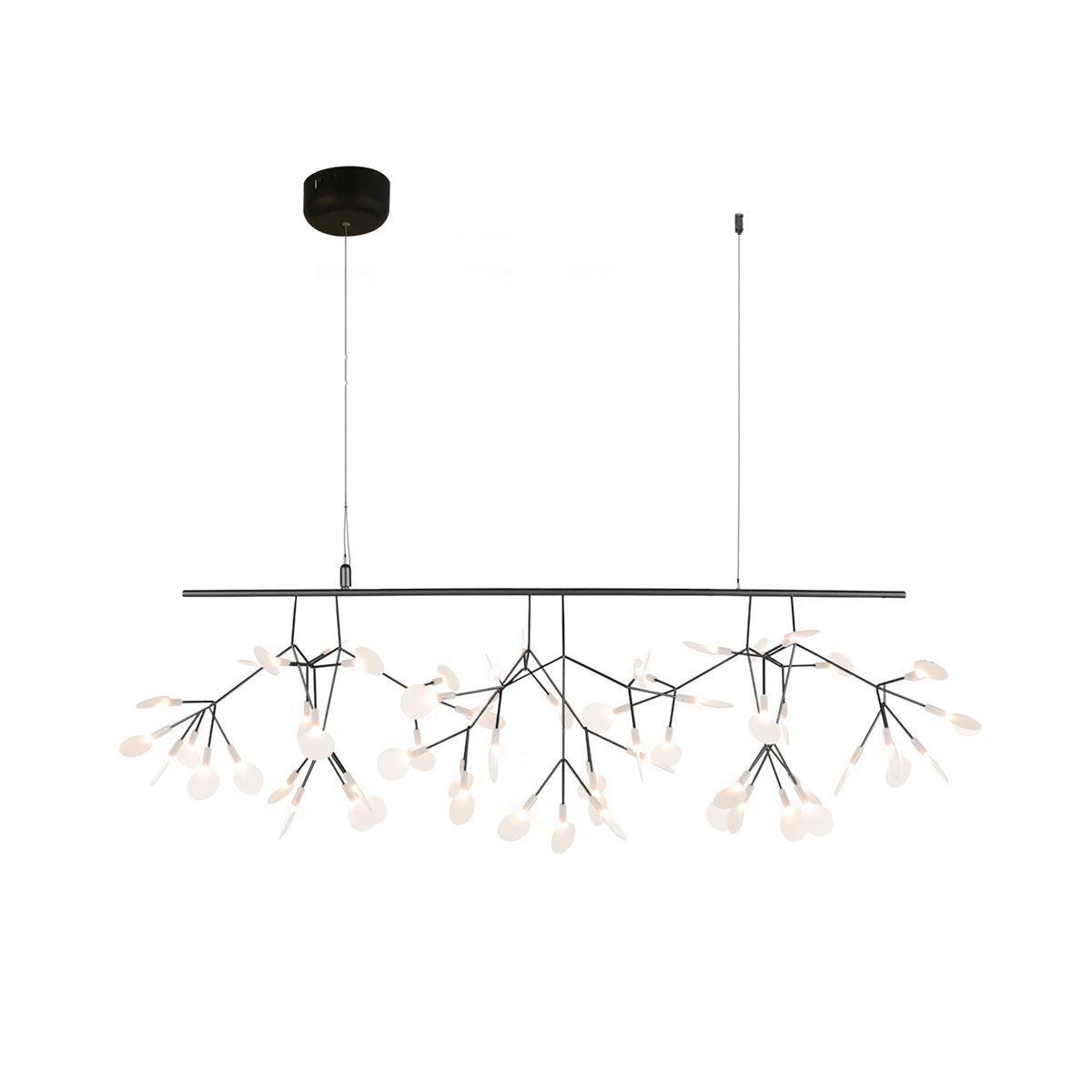 Black Firefly Branches Bifurcated Shape LED Chandelier