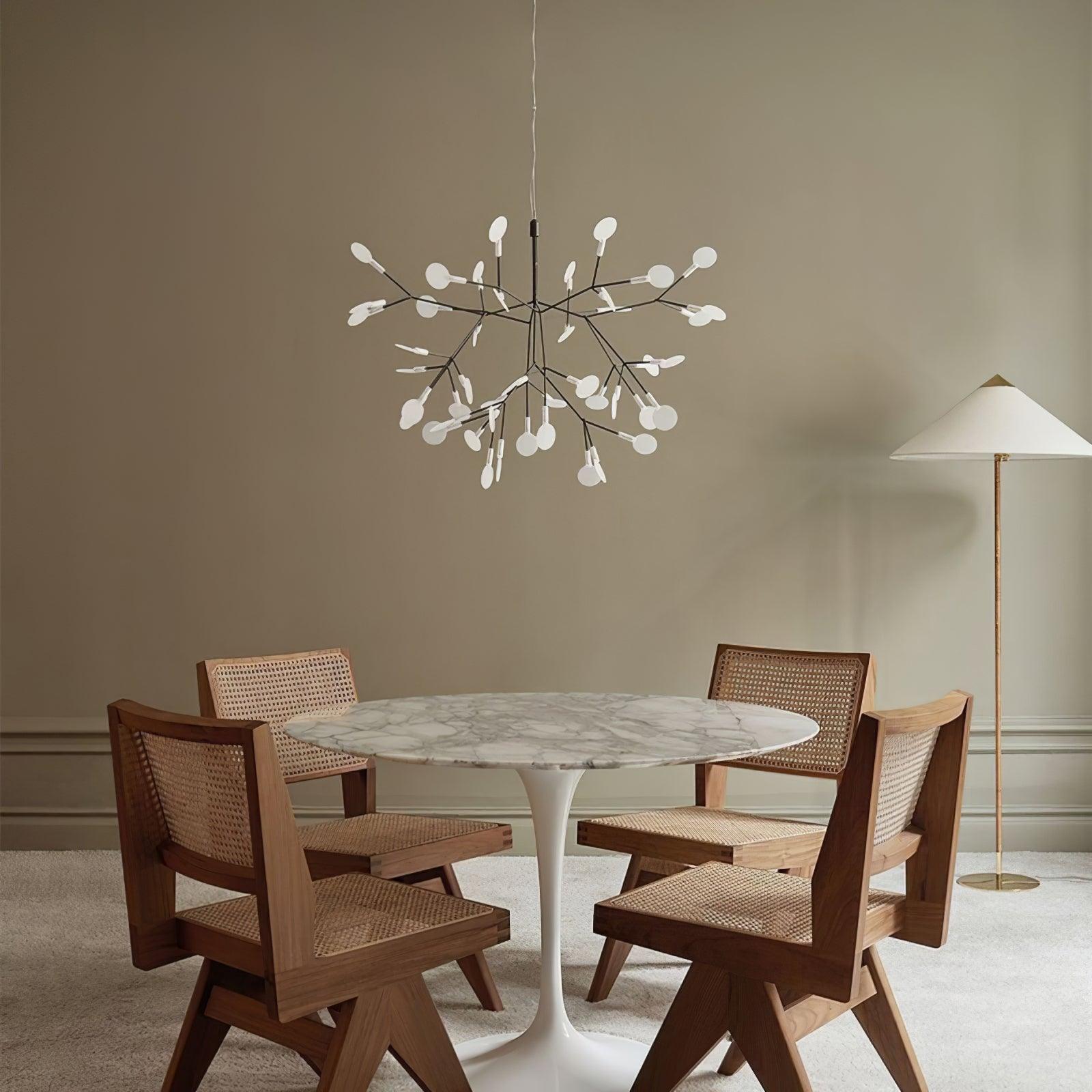 Black Firefly Branches Bifurcated Shape LED Chandelier