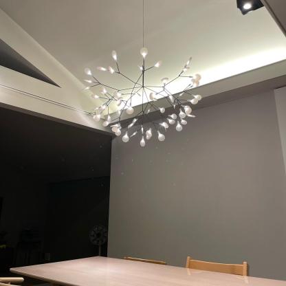 Black Firefly Branches Bifurcated Shape LED Chandelier