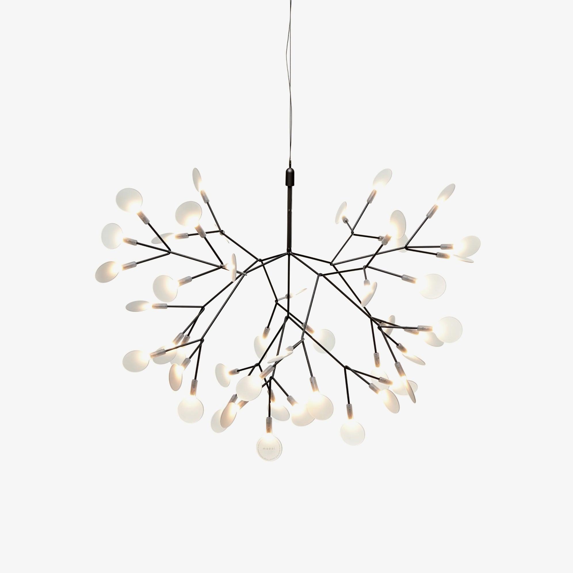 Black Firefly Branches Bifurcated Shape LED Chandelier