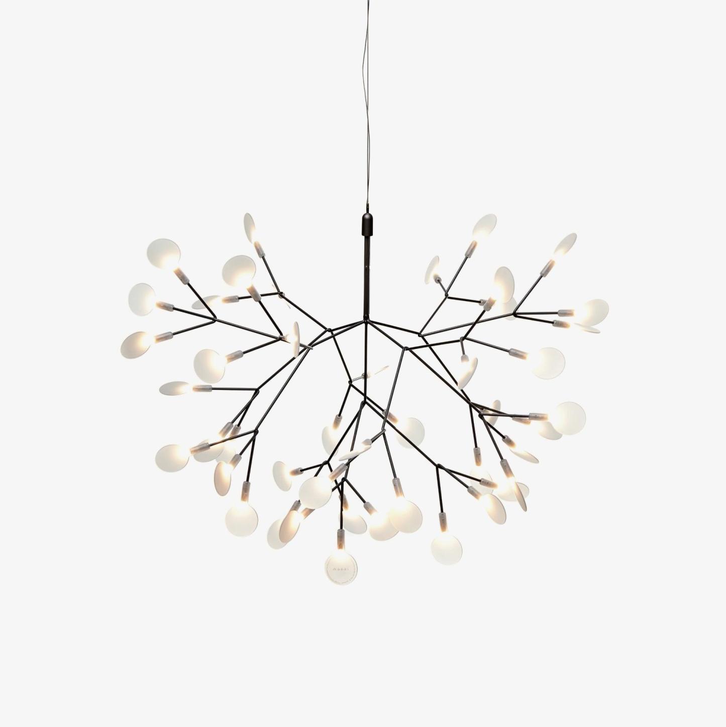 Black Firefly Branches Bifurcated Shape LED Chandelier