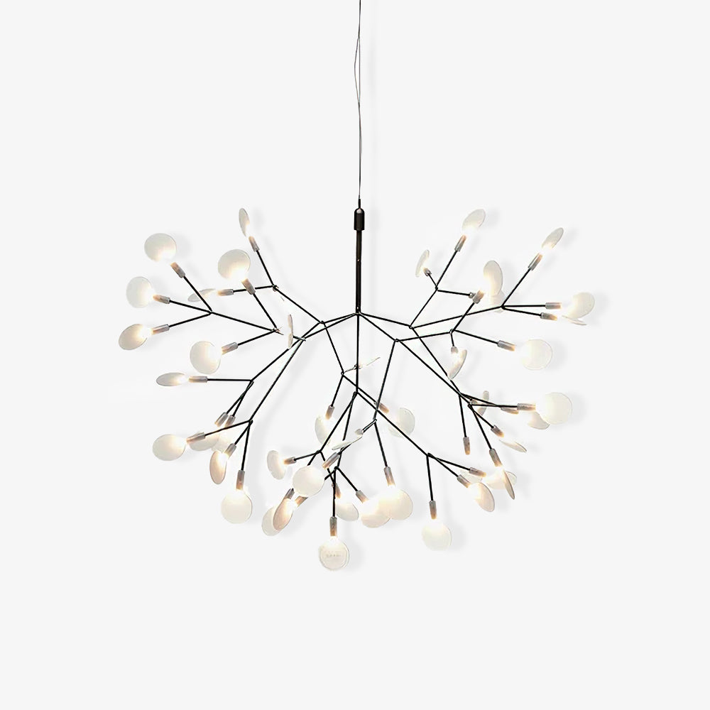 Black Firefly Branches Bifurcated Shape LED Chandelier