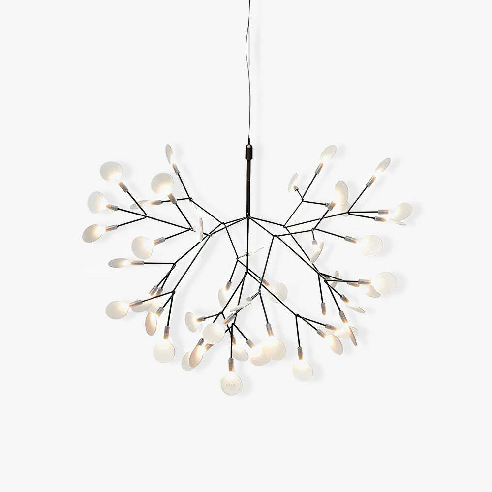 Black Firefly Branches Bifurcated Shape LED Chandelier