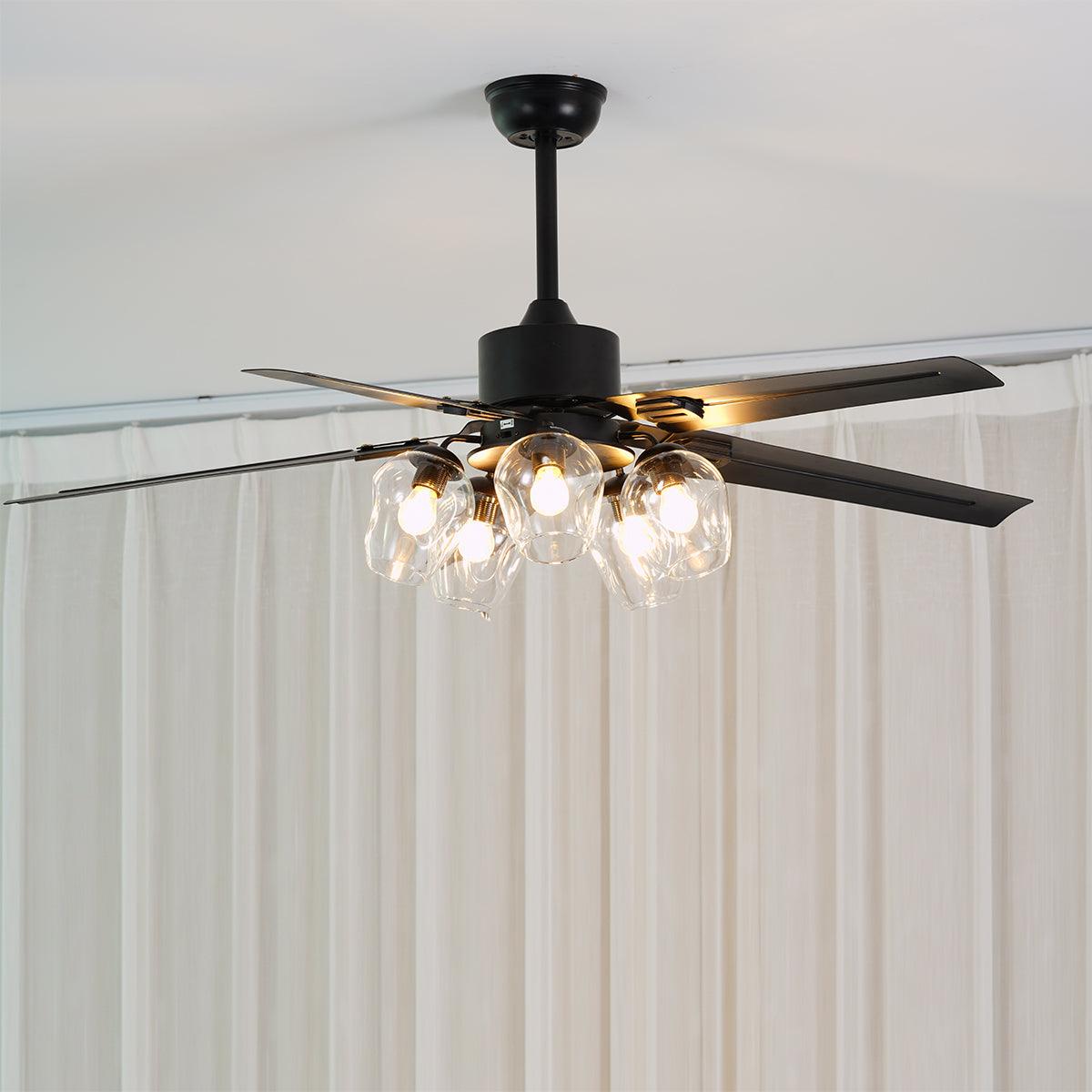 Vintage Black 3-speed LED Ceiling Fan