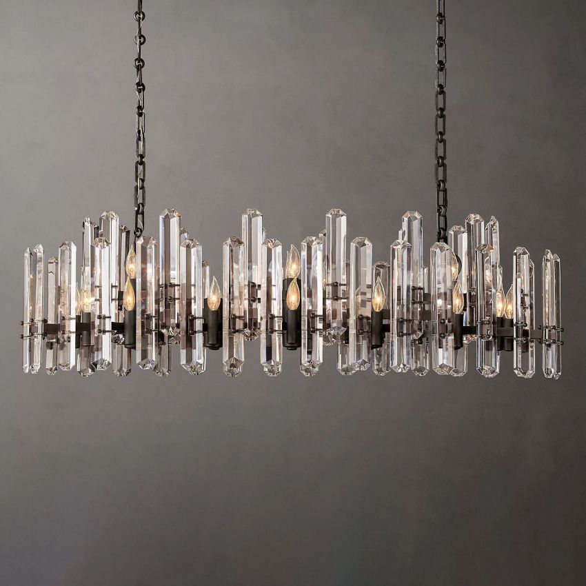 Bonnington Crystal Linear Chandelier 54"