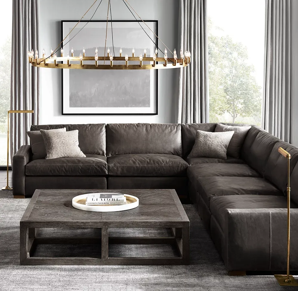 Camino Vintage Candelsbra Round Metal Chandelier For Living Room