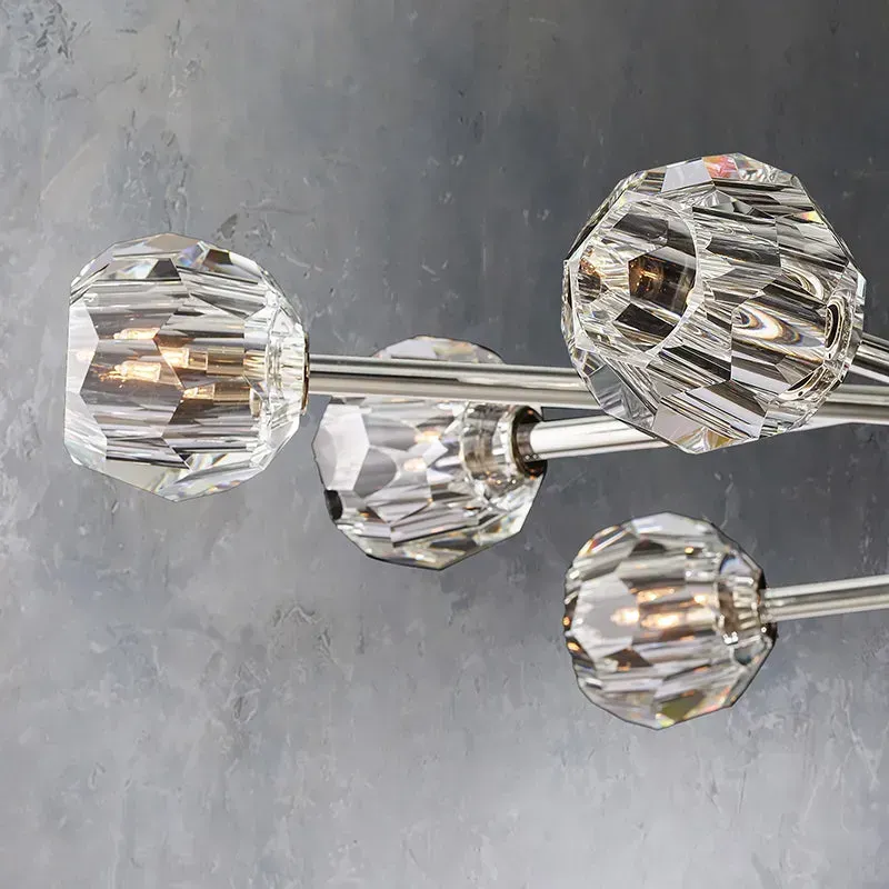 Customize- 2-Tiers Belle De Crystal Ball Chandelier 72''+36''