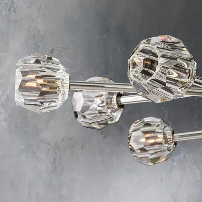 Customize- 2-Tiers Belle De Crystal Ball Chandelier 72''+36''