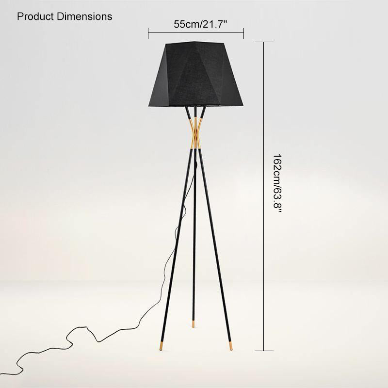 Faceted Tripod Floor Lamp-WM7004