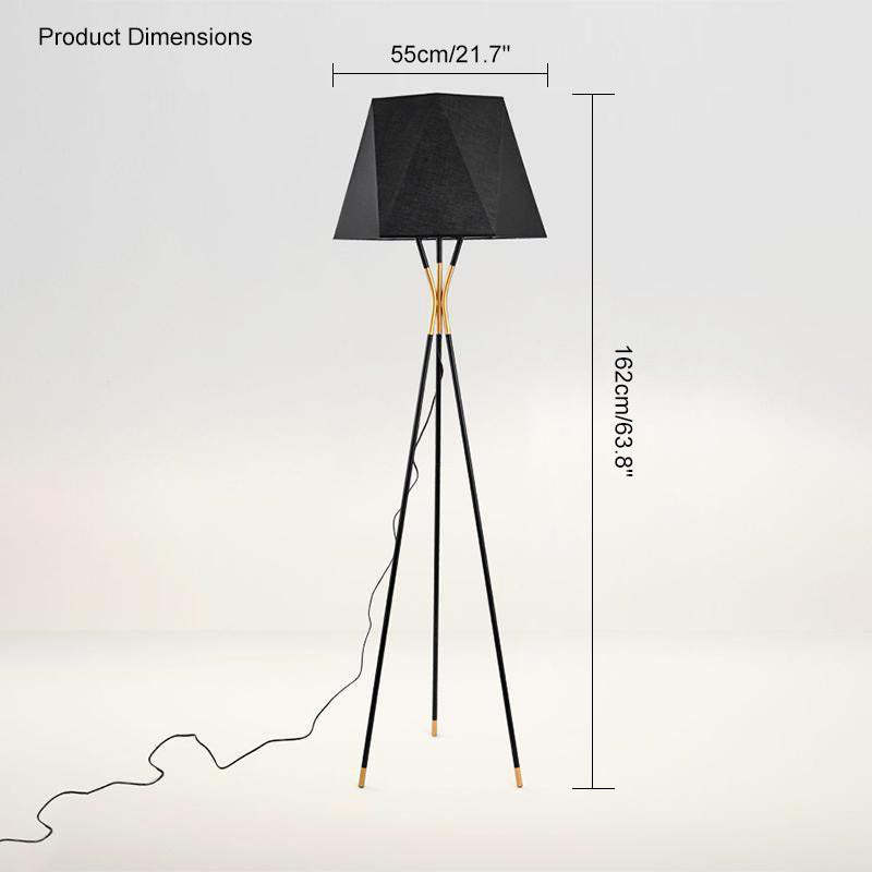 Faceted Tripod Floor Lamp-WM7004