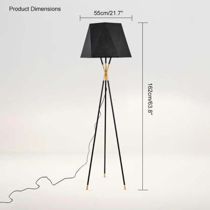 Faceted Tripod Floor Lamp-WM7004
