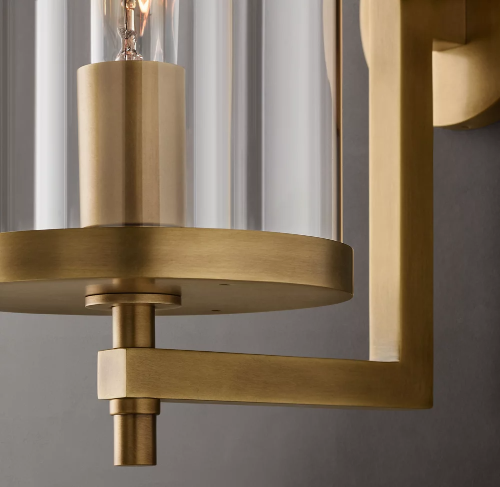 Devaux Round Crystal Wall Sconce 16"H