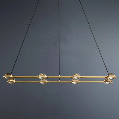 Eclatant Crystal Ball Round 2-Tier Chandelier 60"