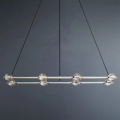 Eclatant Crystal Ball Round 2-Tier Chandelier 60"