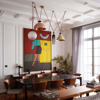 Modern Geometric Shape Art Chandelier