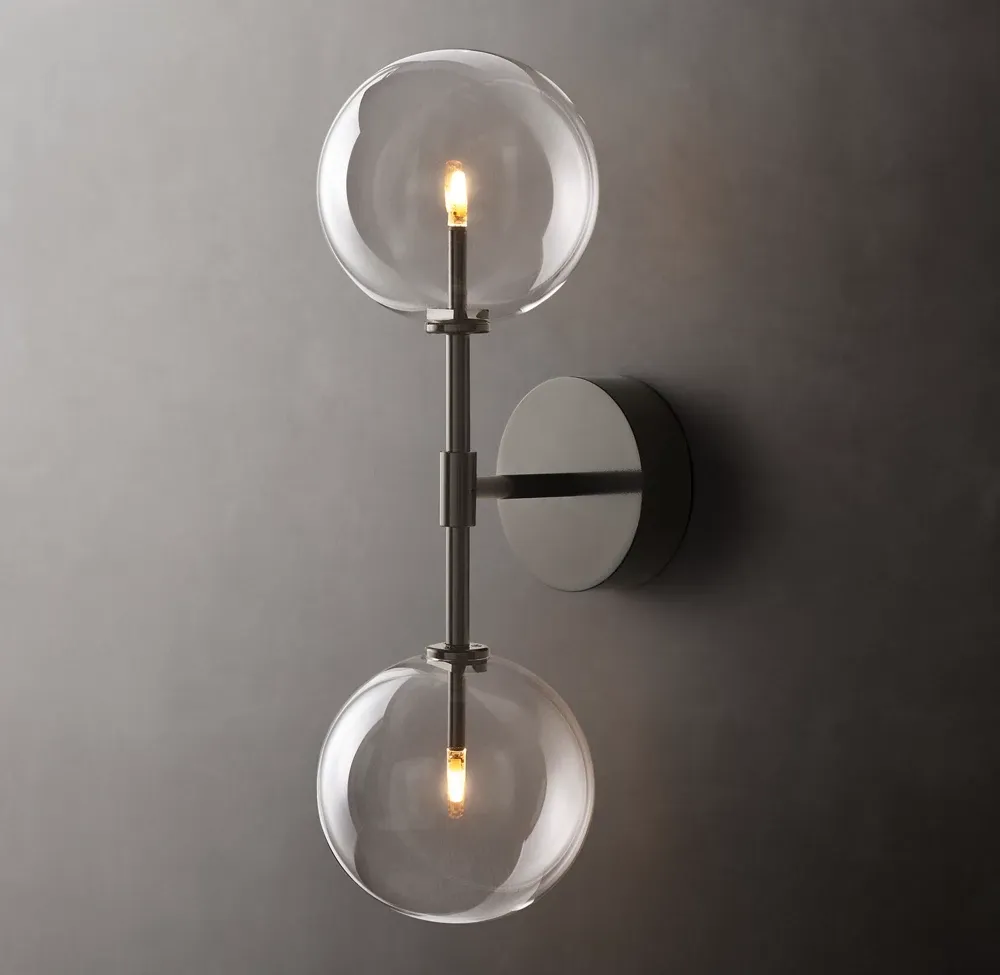 Glass Globe Linear Wall Sconce