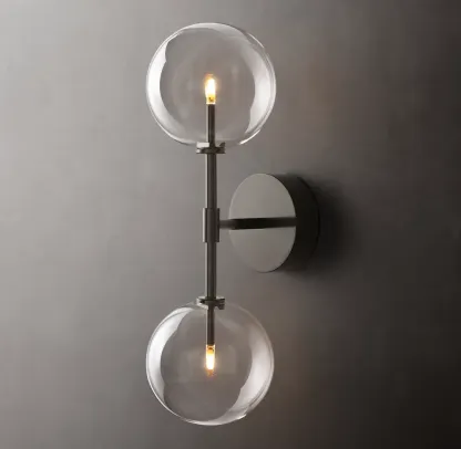 Glass Globe Linear Wall Sconce