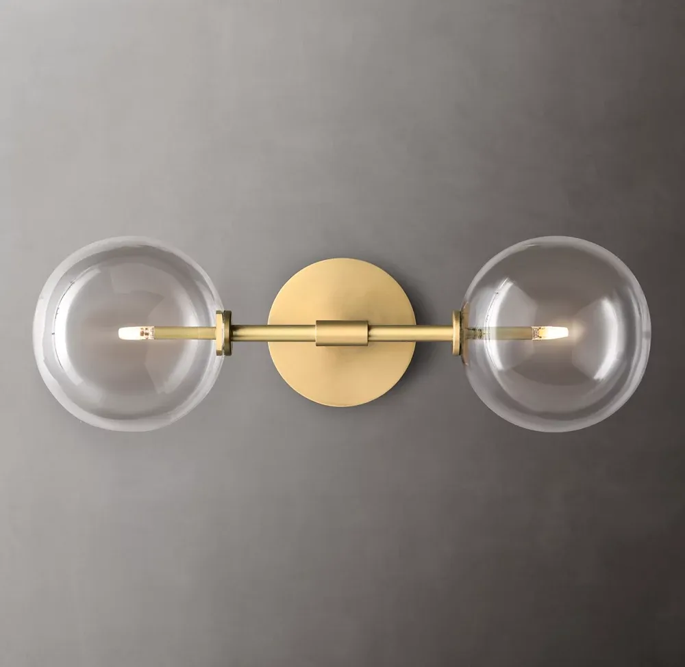 Glass Globe Linear Wall Sconce