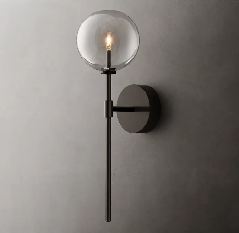 Glass Globe Wall Sconce