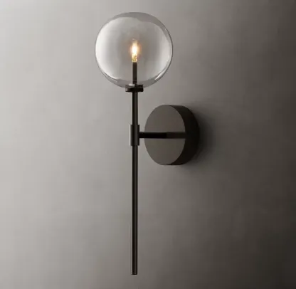 Glass Globe Wall Sconce