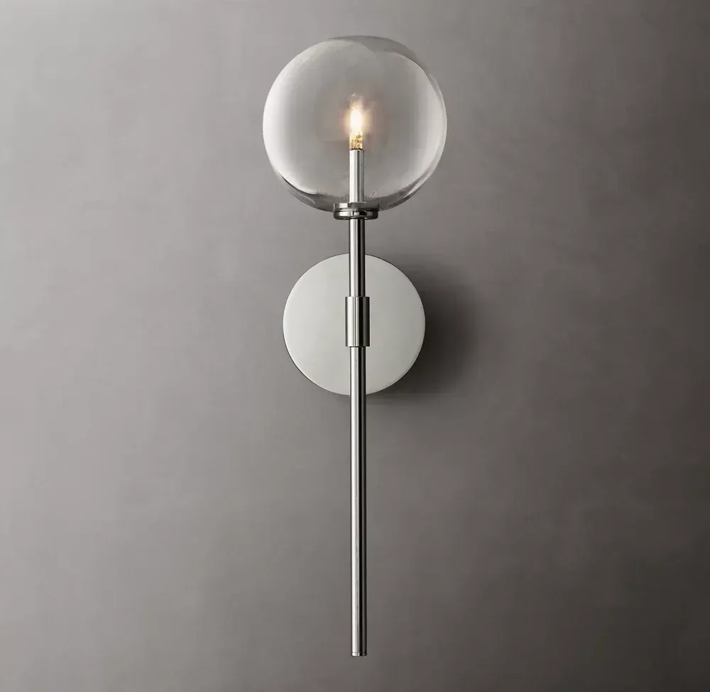 Glass Globe Wall Sconce