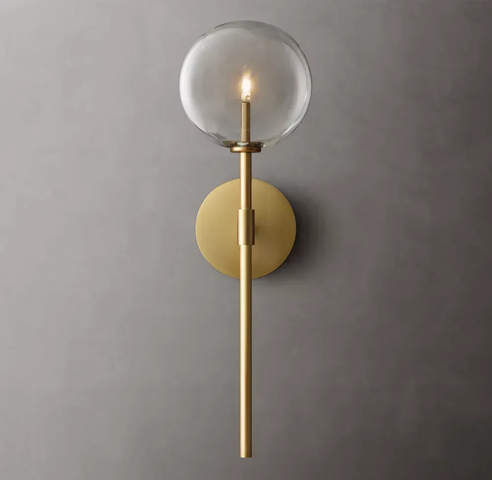 Glass Globe Wall Sconce