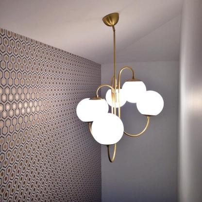 Gooseneck Globe Chandelier